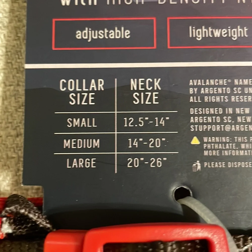 Avalanche Christmas Bandana Dog Collar Size M